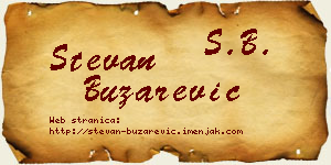 Stevan Buzarević vizit kartica